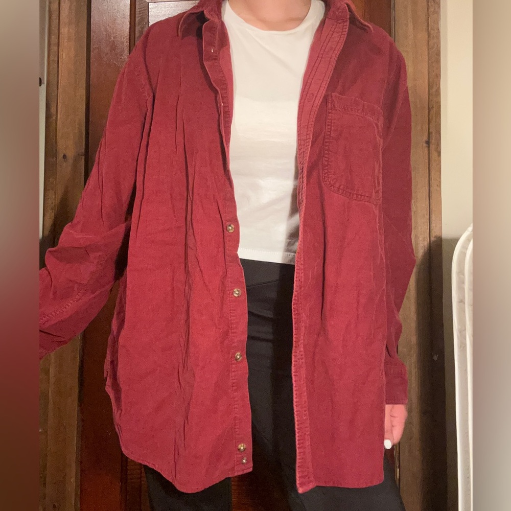 oversize Cherokee corduroy button down
